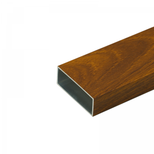 อลูมิเนียมกล่อง ขนาด 3/4″ X 2″  ยาว 6 เมตร สีไม้สักน้ำตาล