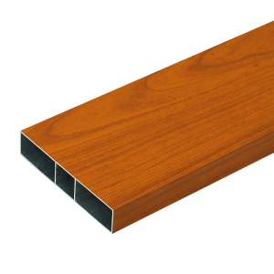 อลูมิเนียมกล่อง ขนาด 3/4″ X 4″ นิ้ว ยาว 6 เมตร สีไม้สัก